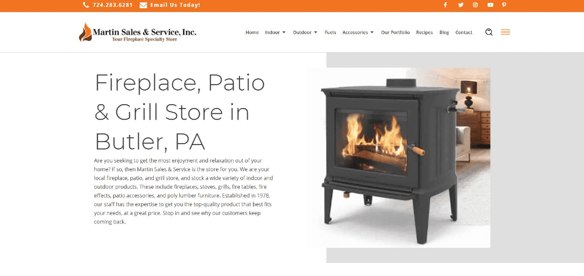 Martin Sales & Service website