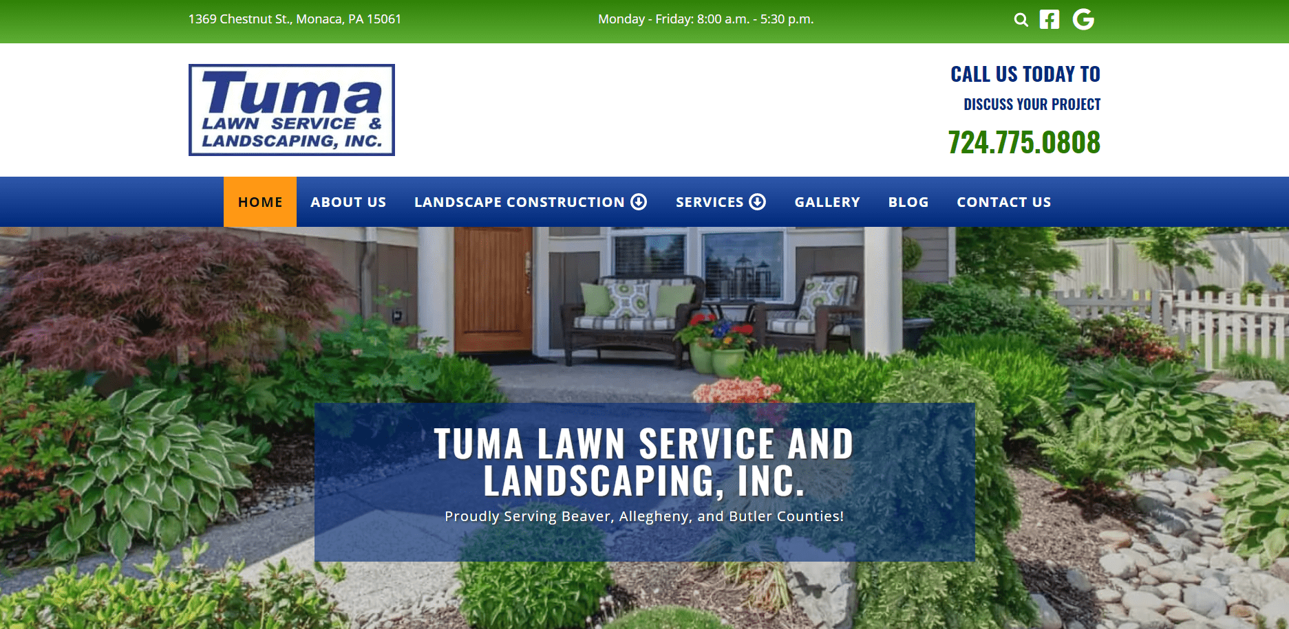 Tuma Lawn Service & Landscaping website