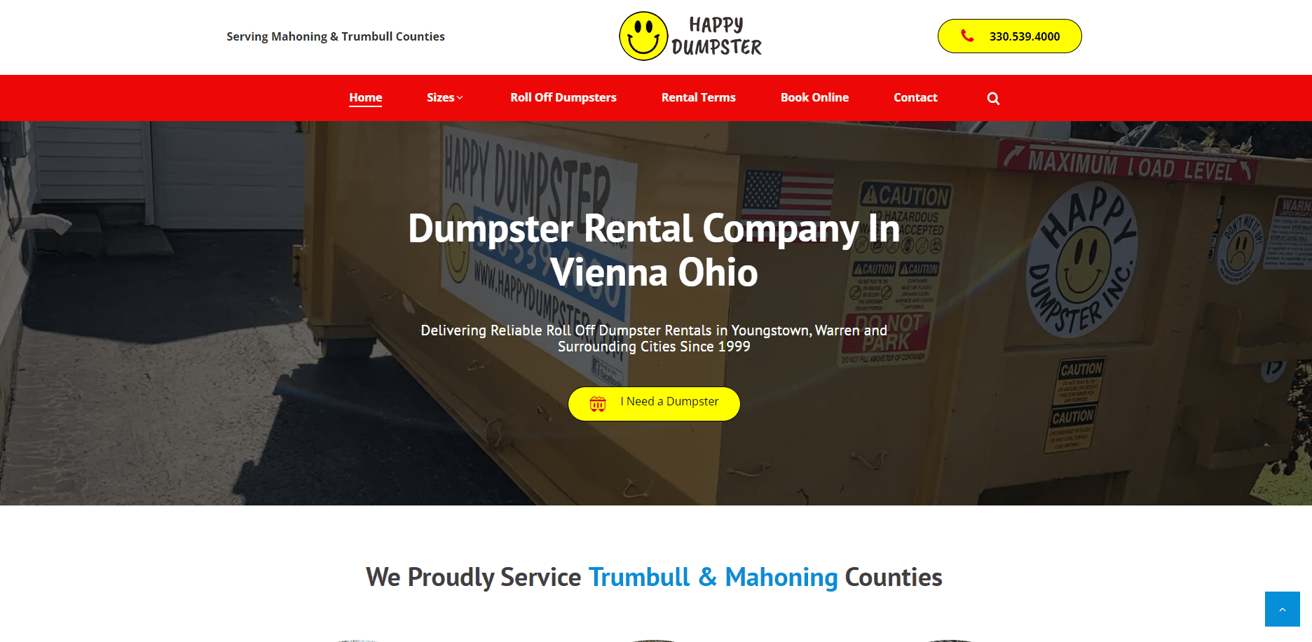 Happy Dumpster website